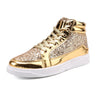 2020 Fashion Men High Top Sneakers Male Ankle Boots Gold Luxury Glitter Shoes Streetwear Hip Hop Casual Boots Chaussures Homme