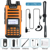 BaoFeng UV-13 PRO V2 V1 Walkie Talkie M-13 Pro Dual Band 999 Channels Type-C  Long Range UV-5R Transceiver Ham CB Two Way Radio