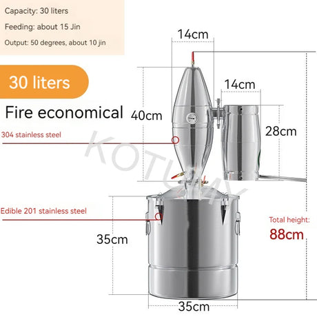 20L Water Alcohol Distiller Small Home Brewing Wine Making Barware Machine DIY Distillation Equipment