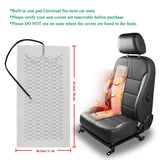 Built-in Car Seat Heater Kit Universal 12V Carbon Fiber Heating Pads 3 Levels  Square Dual Control Switch System Fit 2 Seats