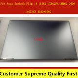 Genuine 140" IPS For Asus ZenBook Flip 14 UX462 UX462FA UM462 UM462D UM462DA laptop LCD screen glass display assembly Upper part