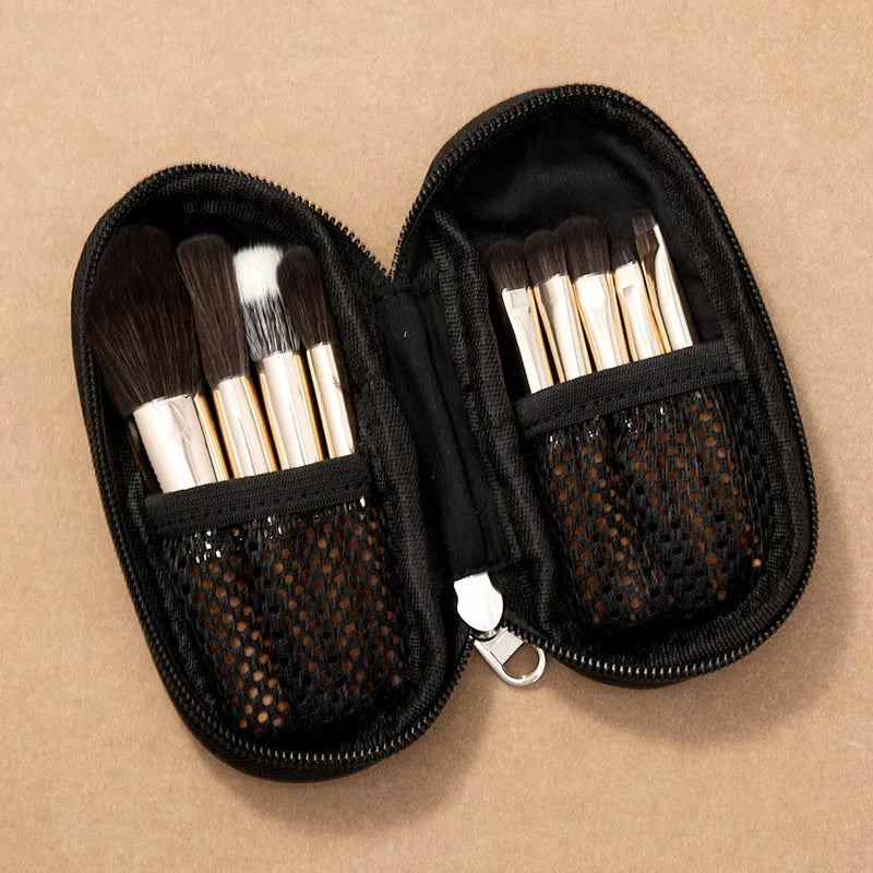 Mini Cosmetic Brush Short Handle Powder Brush Blusher Brush Eye Shadow Brush Animal Hair Facial Makeup Tool  кисти для макияжа