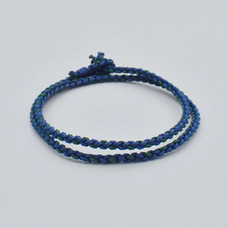 Handmade Tibetan Buddhist Double Layer Lucky Charm Tibetan Thread Bracelets & Bangles for Women Men Knot Budda Rope Bracelet