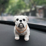 Nodding Dog Shaking His Head Tiger Doll Resin Simulation Dog Toy Dashboard Decoration Car Ornaments Cute Car Accessories