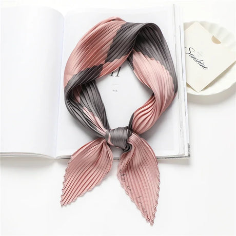 2023 Brand Crinkle Scarf Women Silk Satin Square Neck Tie Hand  Wirst Female Headscarves Bandana Shawl  Leopard Hair Foulard