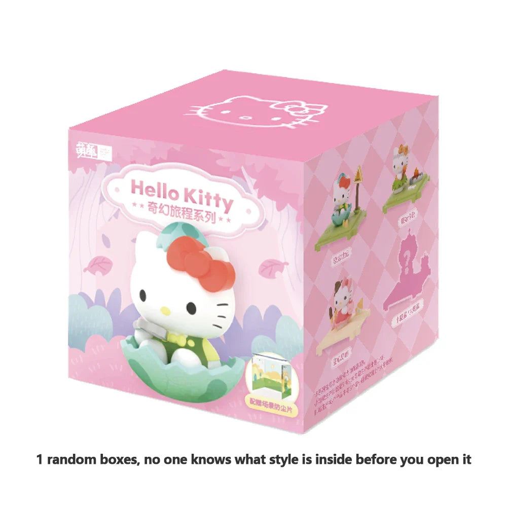 Hello Kitty Blind Box Sanrio Fantasy Journey Cartoon Model Mystery Figurine Toys Anime Figures Kawaii Cute Birthday Girls Gift