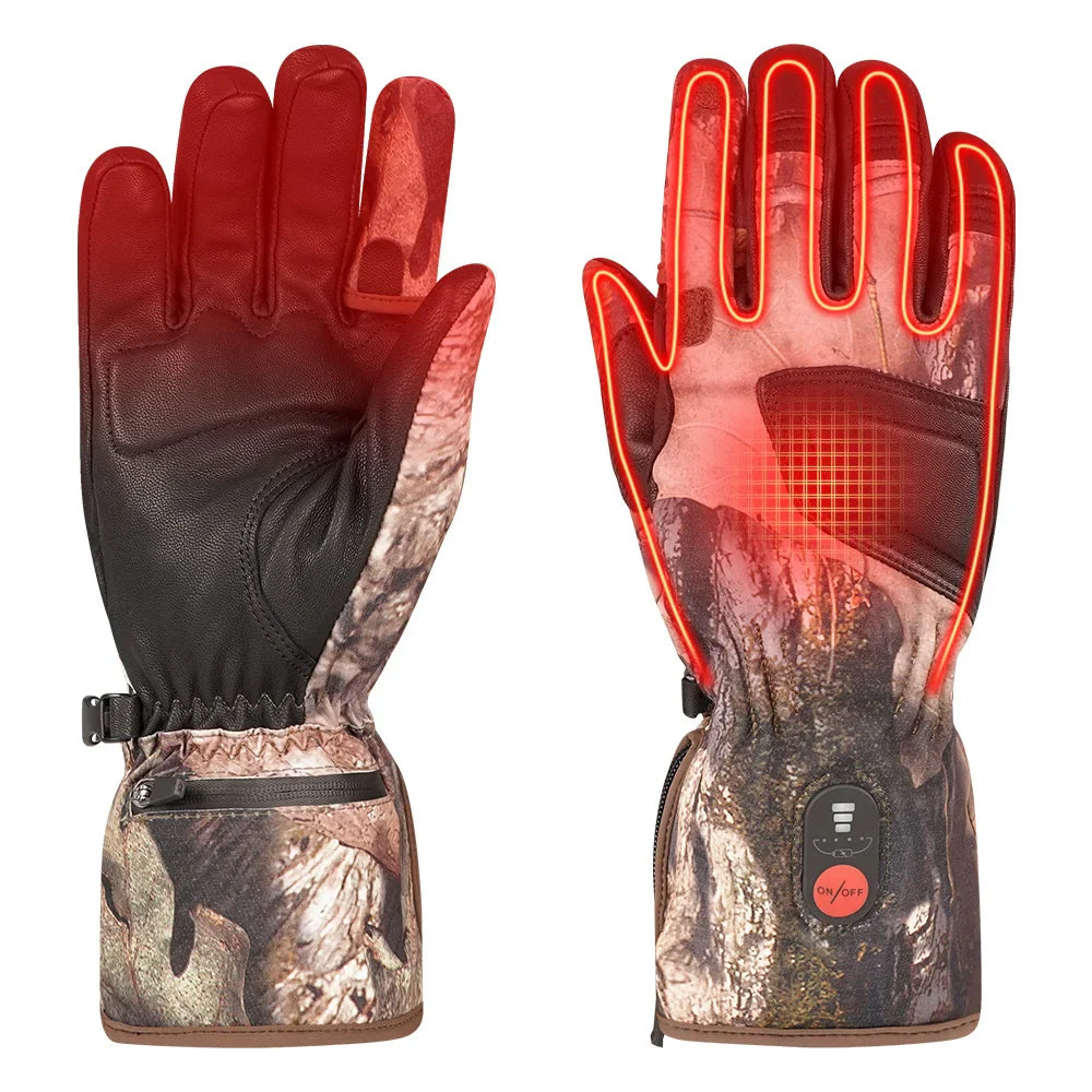 Heated Tactical Gloves Unisex Winter Warm 3 Levels Switch Control Military Electric Camo Heating Gloves For Hunting Shot Fighter