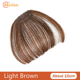 MEIFAN Middle Part Fake Bangs Fringe Synthetic Topper Hairpiece Clip-In Bang Extension Natural Invisible Clourse Hairpiece Women