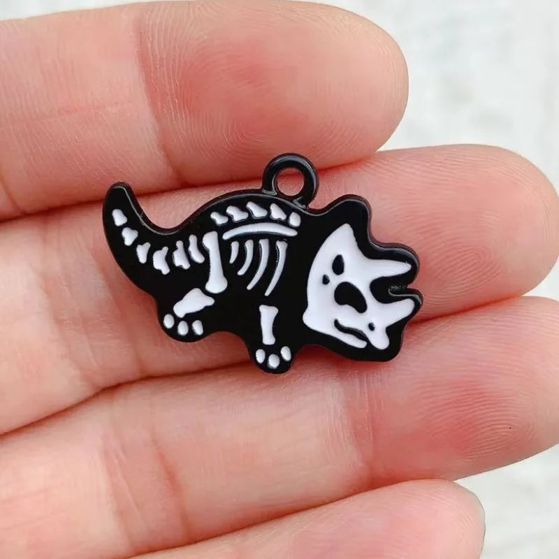 10pcs Dinosaur Dog Animal Charm for Jewelry Making Enamel Earring Pendant Necklace Bracelet Accessories Diy Craft Supplies