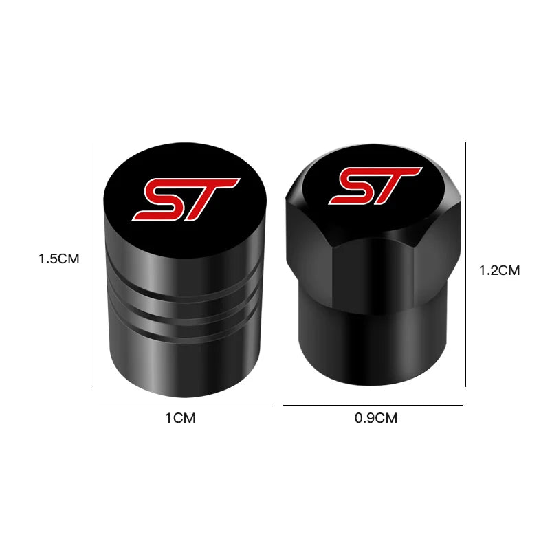 4PCS Car Wheel Tire Valve Stem Caps Airtight Cover For Ford ST Line Focus X 2 3 Mondeo Fiesta Kuga MK2 MK3 MK4 Tyre Accessories