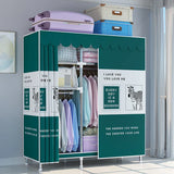 123x45x170cm Bedroom Portable Foldable Cloth Wardrobe Organizer Clothes Folding Canvas Wardrobe Closet Rack for Clothes