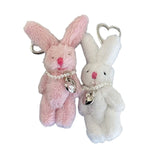 Bunny Heart Phone Chain Korean INS Punk Cute Rabbit Dolls Keychain Bag Decoration Y2K Fashion Jewelry Pendant Accessories Gift