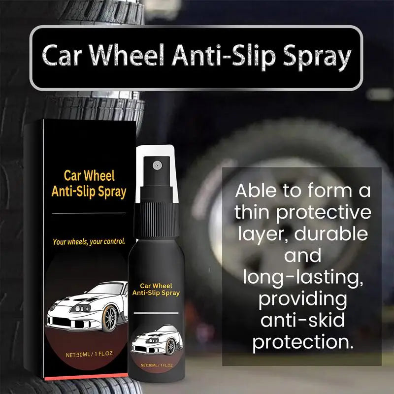 Car Tire Anti Skid Spray Winter Snow Car Tire Protection 30ml Car Wheel Care Agent Car Wheel Cleaning Refurbishing Agent for Car