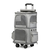 Pet Double-layer Trolley Bag Outdoor Travel Universal Wheel Pet Trolley Cat Bag Folding Pet Trolley Case Pet Carrier Cat Bag