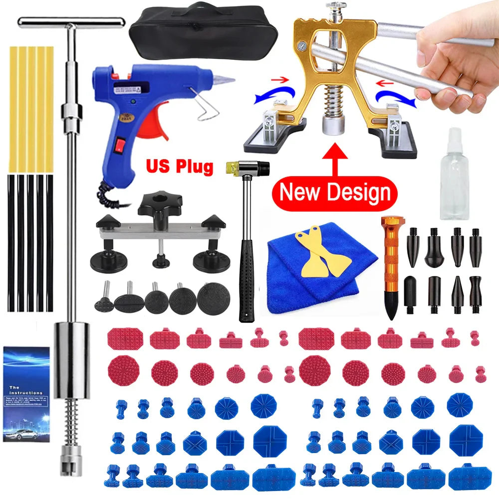 New Adjustable Auto Dent Repair Kit Car T-Bar Dent Repair Tools Paintless Body Dent Removal Remover Dent Puller for Hail Damage