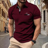 mens polo shirt new striped business polo shirt summer short sleeve tops peplum trend mens polo shirt oversized clothing