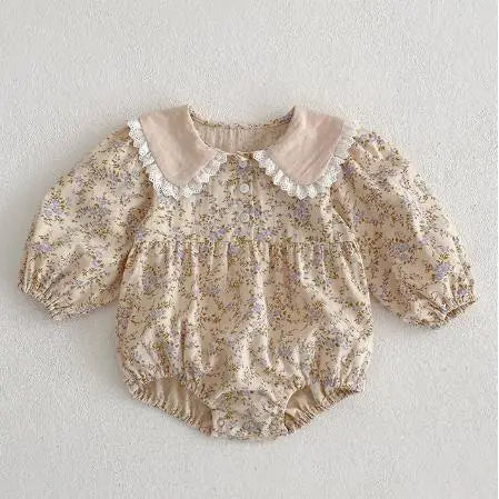 Baby Girls Clothing Autumn Spring Infant Baby Girls Jumpsuit Long Sleeve Cotton Embroidery Newborn Baby Girls Bodysuits