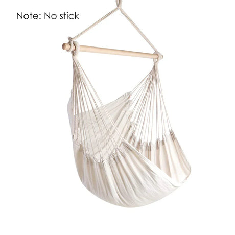 Tassels Hammock Garden Patio White Cotton Swing Chair Bedroom Romantic Indoor Outdoor Hanging Bed Beach Hammocks Chair