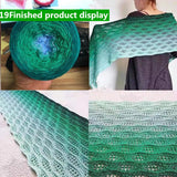 300g Cake Gradient Color Crocheted Shawl Blanket DIY Hand Knitted Cotton Blended Yarn