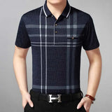 2022 Hot Real Pocket Bodybuilding Short Sleeve Polo Shirt Men Plaid Polos Summer Pol Tee Shirts Mens Dress Poloshirt Jersey 1398