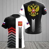 Russia Men's T-shirts Casual Loose Round Neck Russian Flag Short Sleeved Tops Tees Men's Clothing Oversized T-shirt Streetwear