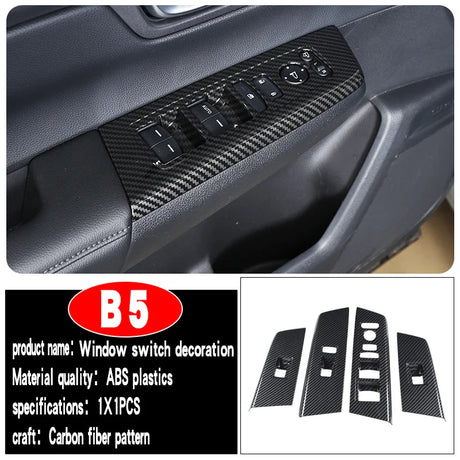 Suitable for 2023 Honda CRV interior decoration center console gear head door decoration carbon fiber pattern accessories