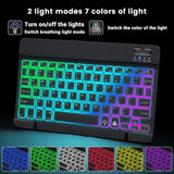 Wireless Bluetooth Keyboard 10inch Backlit Keyboard Backlight  Touchpad Keyboard Mouse For PC IOS Android Windows TV Box iPad