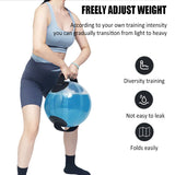 Water Filled Exercise Ball Fitness Aqua Ball Weightlifting Hydration Bag Kettle Dumbbells Home Gym Equipment Strength Training