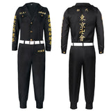 Anime Tokyo Revengers Cosplay Costume Black Embroidered Trench Shirt Pants Captain Uniform Wigs Halloween Cosplay Costume