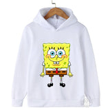 Spring and Autumn SpongeBob Printed Hoodies for Kids Sweatshirts for Boys and Girls Original Fashion Creative Games Baby Clothes