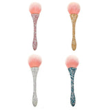 Nail Dust Bush Glitter Soft Remove Dust Collector Powder Cleaning Nail Brushes With Diamond Manicure Accessories Tools