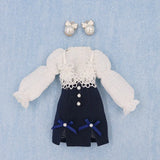 Handmade Blyth Doll Bear suit Clothes Doll Blyth Doll Clothes Princess Dress With White Lace For Ymy Licca Azones Ob24 Ob27 Fr