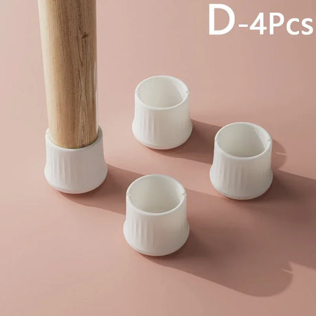 4Pcs New Silicone Chair Leg Caps Square Round Color Table Cover Feet Pads Floor Protectors Furniture Legs Furniture Decor