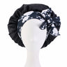 Women Satin Print Sleeping Cap Nightcap Bonnet Headband Women Scarf Sleep Night Hat Bow Bandana Hair Care Headwear Shower Hats