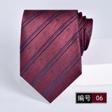 ties for men 2024 Luxury Wine Red Groom Wedding Accessories Dot Stripe gravata 8cm Necktie Kravaty Corbatas De Hombres