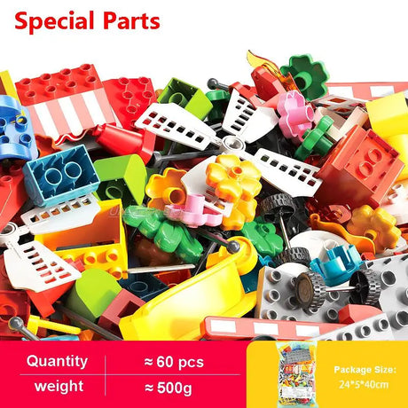 Bulk Big Particle Building Block Accessories Animal House DIY Assembled Bricks Children 3-6 Years Old Educational Toys And Gifts