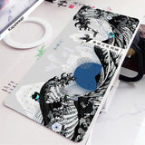 Black and White Wave Art Mouse Pad XXL 900x400mm Large Computer Mousepad Cool Gaming Cartoon Pad to Mouse Keyboard Desk Mice Mat