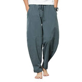 Harem Pants New Men's Cotton Linen Loose Pants Male Casual Solid Color Pants Trousers Chinese Style Sweatpants