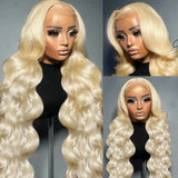 Luvin Blonde 613 HD Transparent 13x6 Lace Front Human Hair Wigs 34Inch Color Brazilian Remy Body Wave 13x4 Frontal Wig For Women