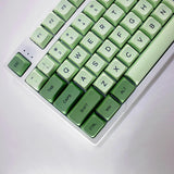 123 Keys PBT Keycap Matcha Green Replaceable DYE-SUB XDA Profile Keycaps For Mechanical Custom Keyboard Suitable For MX Switch