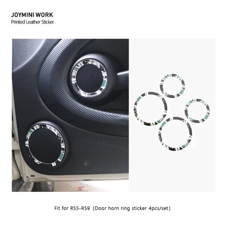 Car Speaker Cover Trim Sticker Door Horn Decoration Ring For MINI COOPER R55 R56 R57 R58 R59 Decorative Stickers Accessories