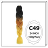 24Inch Synthetic Long Jumbo Ombre Braiding Hair For Women Colorful Braids 100g Rainbow Hair Gray Black Orange Red Yellow Blue