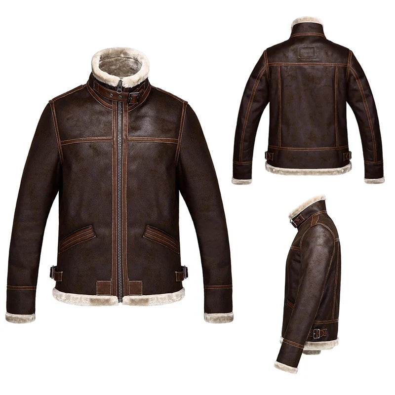 Fashion Leather Coat Jacket Cosplay PU Faur Jacket Long-sleeve Winter Outerwear Men Boy  men leather jacket