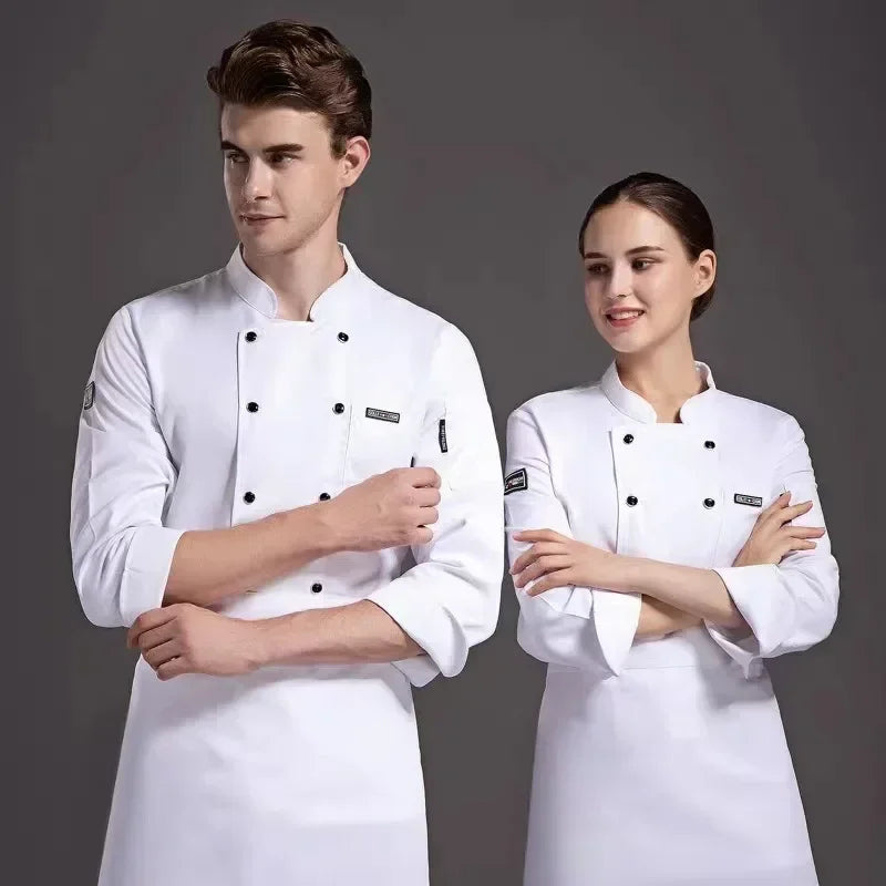 Breathable Mesh Chef Uniform Long-sleeved for Men and Women Ideal for Hotel Restaurant Canteen Kitchen