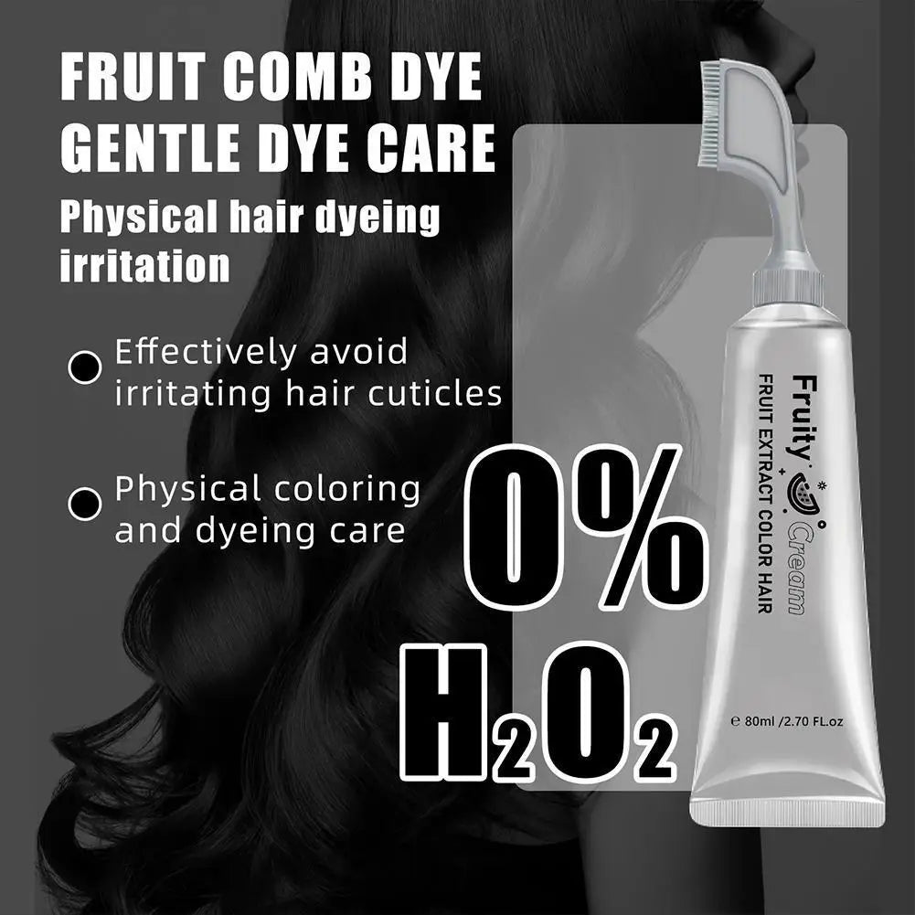 Black Fruit Dyeing Cream - Natural Plant Hair Dye Cream - Pure Plant-based Hair Coloring Products -white Hair Darkening Shampoo