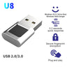 USB Fingerprint Reader Module Zinc Alloy MinI Lock Unlock Scanner Safe Multilingual Convenient Operation Portable for Laptops PC