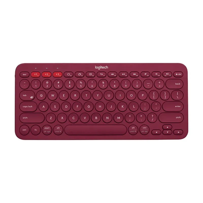 Logitech K380 Wireless Bluetooth Network Red Keyboard Tablet iPad Office