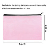 Pink Canvas Pouch Makeup Bag Bulk Cosmetic Bags with Multi-Color Zipper Canvas  Pencil Case Pouch DIY Craft  Makeup Travel Bag