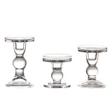 Transparent Glass Candle Holders Candlesticks for Home Office Decor Wedding