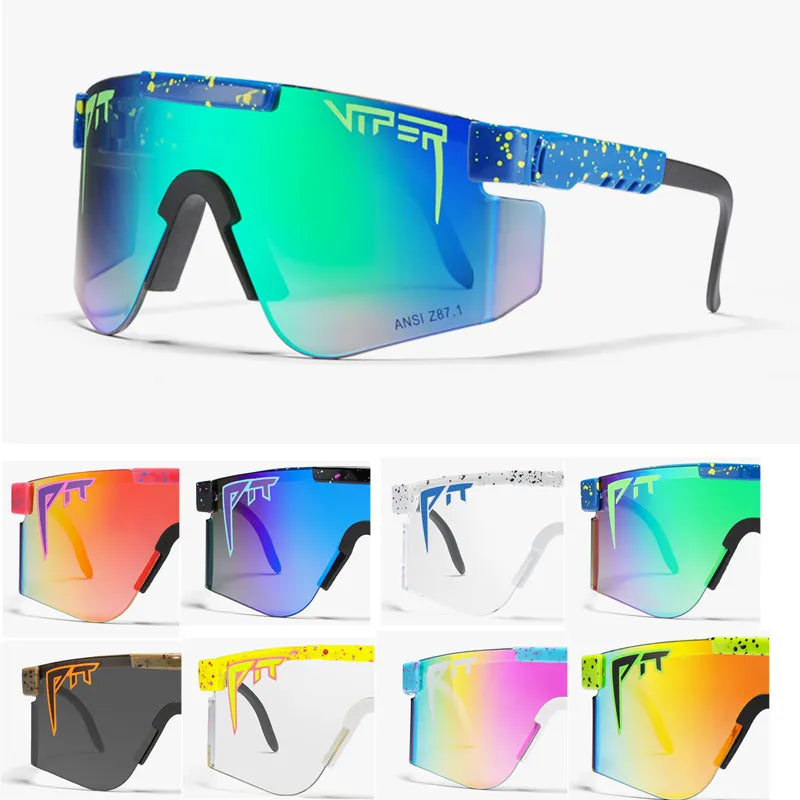 Pit Viper Sport Goggles Sunglasses Mens Women Outdoor Double Legs Sun glasses UV400 Riding Wide View Mtb Eyeglasses